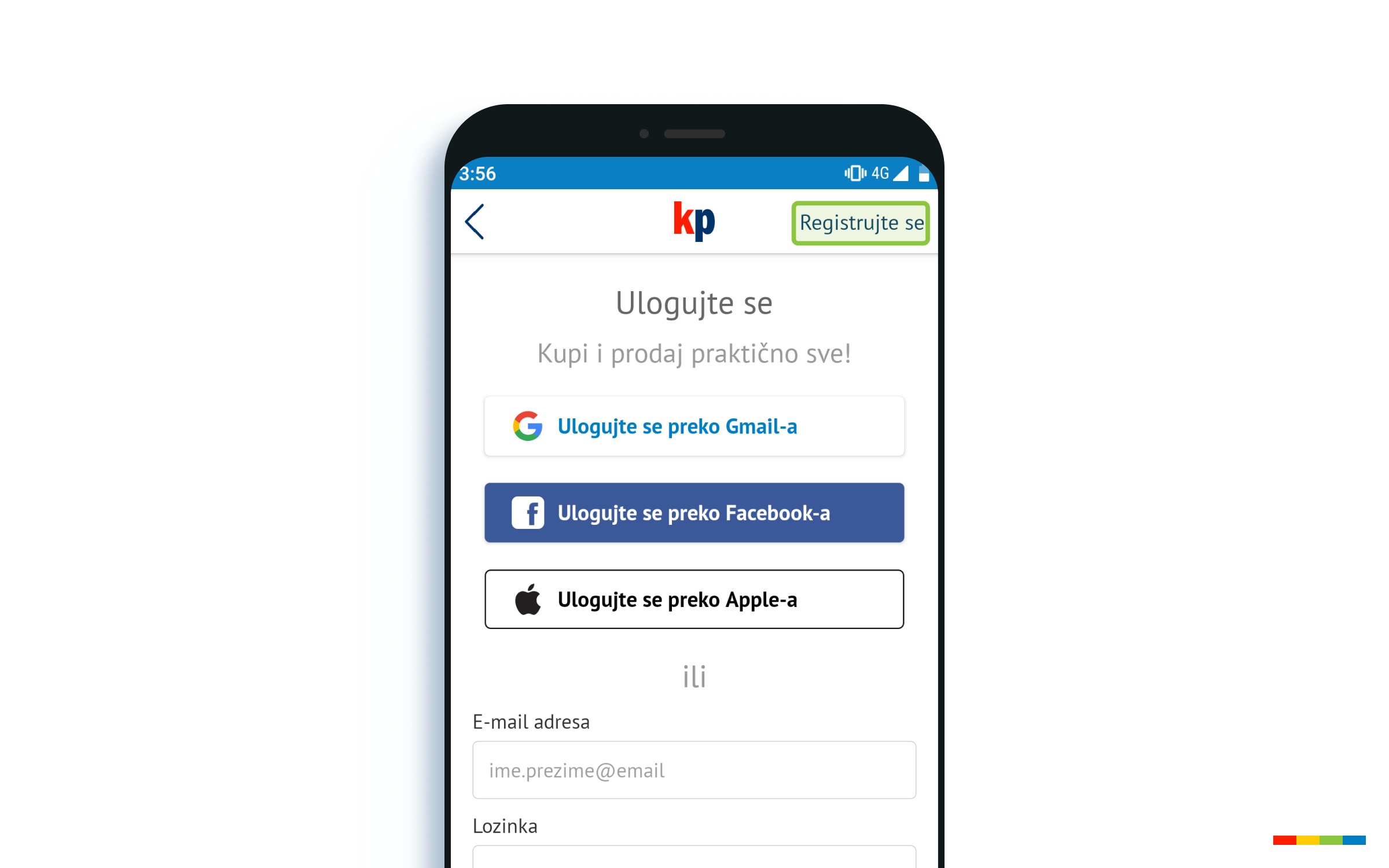 Login ekran