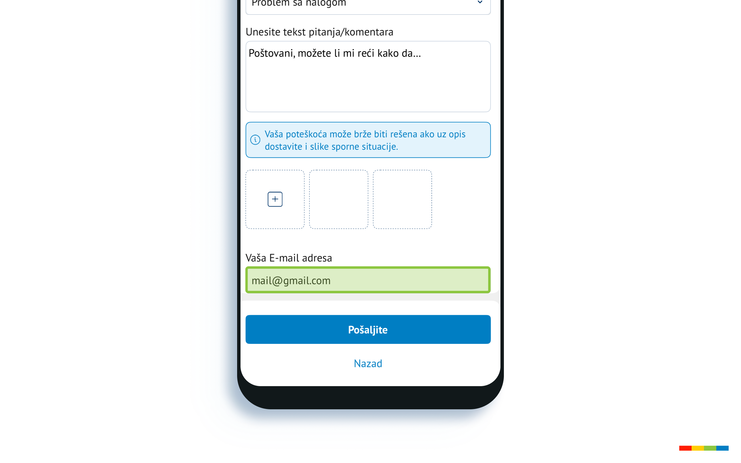 Kontakt forma mail