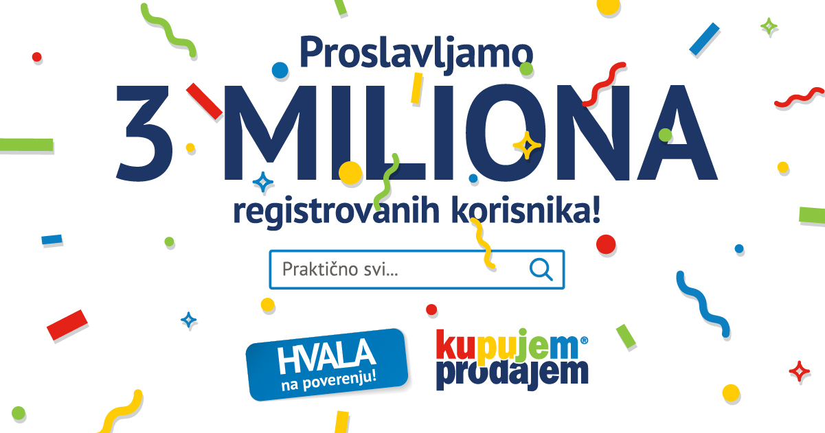 3 miliona registrovanih naloga